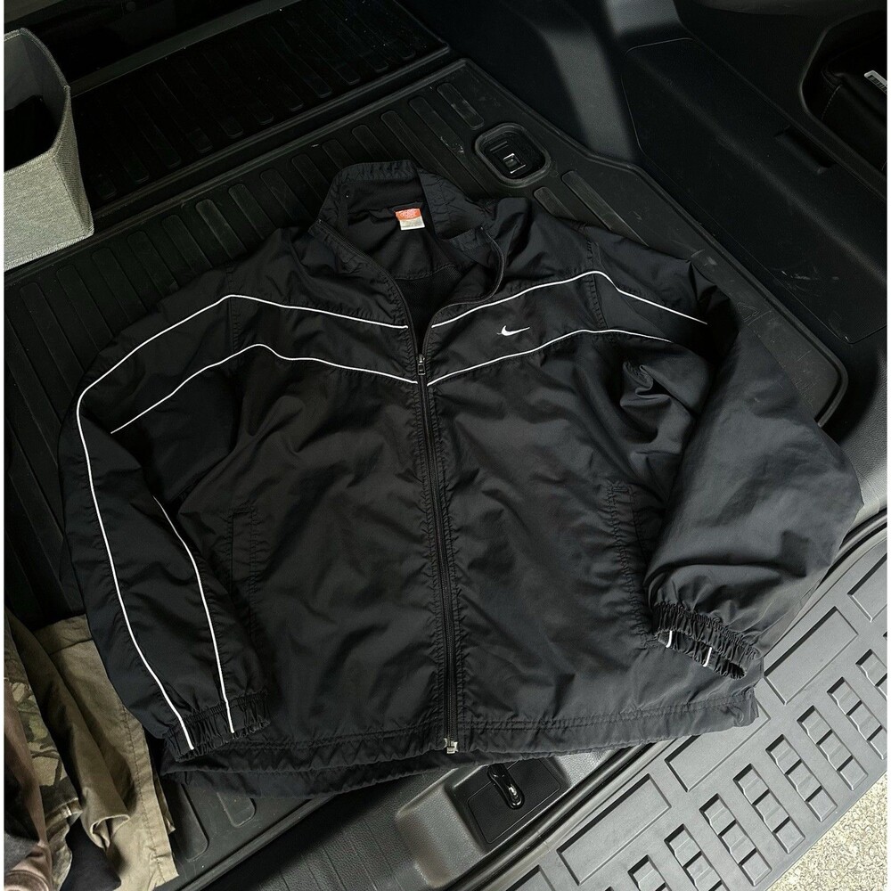 Vintage Y2K Nike Sportswear Windbreaker Jacket Men XX Large Black